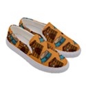Pet House Bowl Food Seamless Pattern Women s Canvas Slip Ons View3