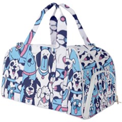 Dogs Seamless Pattern Burner Gym Duffel Bag