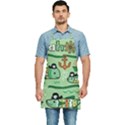 Seamless Pattern Fishes Pirates Cartoon Kitchen Apron View1