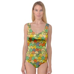 Seamless Pattern With Doodle Bunny Princess Tank Leotard 