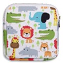 Seamless Pattern Vector With Animals Cartoon Mini Square Pouch View2