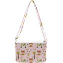 Cute Tiger Car Safari Seamless Pattern Double Gusset Crossbody Bag View1