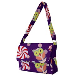 Owl Pattern Background Full Print Messenger Bag (s)