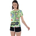 Seamless-pattern-with-wildlife-animals-cartoon Back Circle Cutout Sports Tee View1