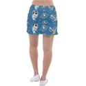 Seamless-pattern-funny-astronaut-outer-space-transportation Classic Tennis Skirt View2