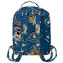 Seamless-pattern-funny-astronaut-outer-space-transportation Flap Pocket Backpack (Large) View3