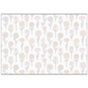 groovy background. blooming flowers in 1970s psychedelic hippie style. Large Greeting Card View2