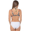 Seamless Pattern Vehicles Cartoon With Funny Drivers Double Strap Halter Bikini Top View2