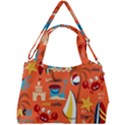 Seamless Pattern Vector Beach Holiday Theme Set Double Compartment Shoulder Bag View2