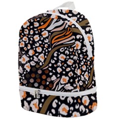 Trendy Mix Animal Skin Prints Zip Bottom Backpack by Simbadda