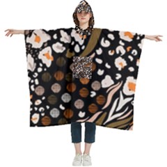 Trendy Mix Animal Skin Prints Women s Hooded Rain Ponchos