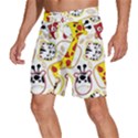 Vector Seamless Pattern Nice Animals Cartoon Men s Beach Shorts View2