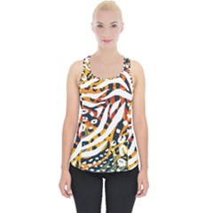 Abstract Geometric Seamless Pattern With Animal Print Piece Up Tank Top