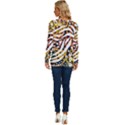Abstract Geometric Seamless Pattern With Animal Print Long Sleeve Crew Neck Pullover Top View4