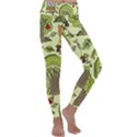 Seamless Pattern With Trees Owls Kids  Lightweight Velour Classic Yoga Leggings View1