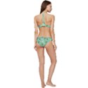 Lovely Peacock Feather Pattern With Flat Design Banded Triangle Bikini Set View4