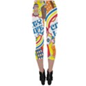 Colorful City Life Horizontal Seamless Pattern Urban City Capri Leggings  View2