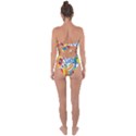 Colorful City Life Horizontal Seamless Pattern Urban City Tie Back One Piece Swimsuit View2