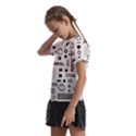 Pattern Hipster Abstract Form Geometric Line Variety Shapes Polkadots Fashion Style Seamless Kids  Frill Chiffon Blouse View2