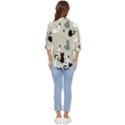 Cute Cat Seamless Pattern Women s Quarter Sleeve Pocket Shirt View4