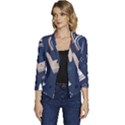 Colorful-cute-cats-seamless-pattern Women s Casual 3/4 Sleeve Spring Jacket View1