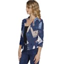 Colorful-cute-cats-seamless-pattern Women s Casual 3/4 Sleeve Spring Jacket View2