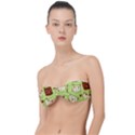 Cute-hand-drawn-cat-seamless-pattern Classic Bandeau Bikini Top  View1