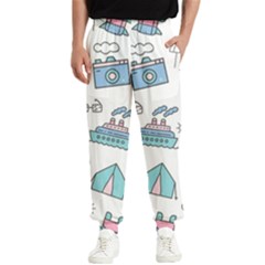 Transportation Seamless Pattern Men s Elastic Waist Pants