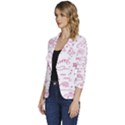 Cute-girly-seamless-pattern Women s One-Button 3/4 Sleeve Short Jacket View2
