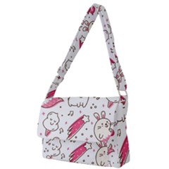 Cute-animals-seamless-pattern-kawaii-doodle-style Full Print Messenger Bag (s)