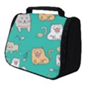 Seamless-pattern-cute-cat-cartoon-with-hand-drawn-style Full Print Travel Pouch (Small) View1