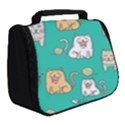 Seamless-pattern-cute-cat-cartoon-with-hand-drawn-style Full Print Travel Pouch (Small) View2