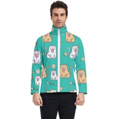 Seamless-pattern-cute-cat-cartoon-with-hand-drawn-style Men s Bomber Jacket