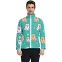 Seamless-pattern-cute-cat-cartoon-with-hand-drawn-style Men s Bomber Jacket View1