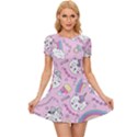 Beautiful-cute-animals-pattern-pink Women s Sports Wear Set View1