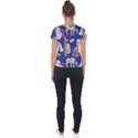 Hand-drawn-cute-sloth-pattern-background Short Sleeve Sports Top  View2