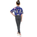 Hand-drawn-cute-sloth-pattern-background Kids Mock Neck Tee View2