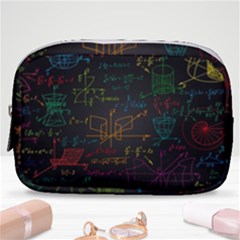 Mathematical-colorful-formulas-drawn-by-hand-black-chalkboard Make Up Pouch (small)
