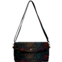 Mathematical-colorful-formulas-drawn-by-hand-black-chalkboard Removable Strap Clutch Bag View1