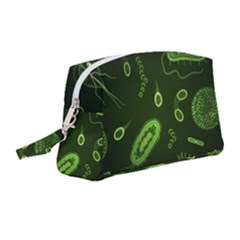 Bacteria-virus-seamless-pattern-inversion Wristlet Pouch Bag (medium) by Simbadda