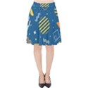 Flat-design-geometric-shapes-background Velvet High Waist Skirt View1