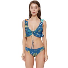 Flat-design-geometric-shapes-background Low Cut Ruffle Edge Bikini Set
