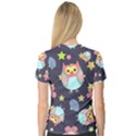 Owl-stars-pattern-background V-Neck Sport Mesh Tee View2