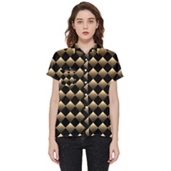 Golden-chess-board-background Short Sleeve Pocket Shirt