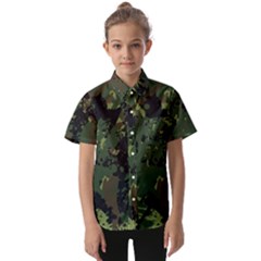 Military-background-grunge---- Kids  Short Sleeve Shirt