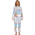 Sketch Line Art Doodles Design Womens  Long Sleeve Lightweight Pajamas Set View1