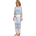 Sketch Line Art Doodles Design Womens  Long Sleeve Lightweight Pajamas Set View2