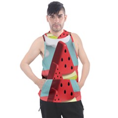 Strawberries Fruit Men s Sleeveless Hoodie