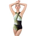 Branch Plant Shrub Green Natural Cross Front Low Back Swimsuit View1