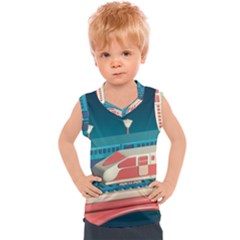 Bridge Transportation Train Toys Kids  Sport Tank Top